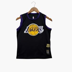 Los Angeles Lakers Lebron James NBA Basketball Jersey Black Youth Kids 10/12